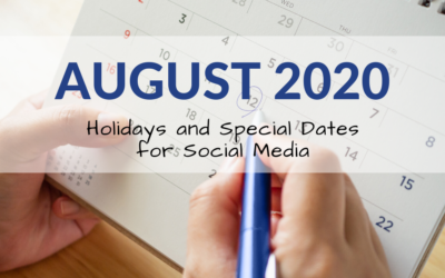 August 2020 Holiday and Special Days